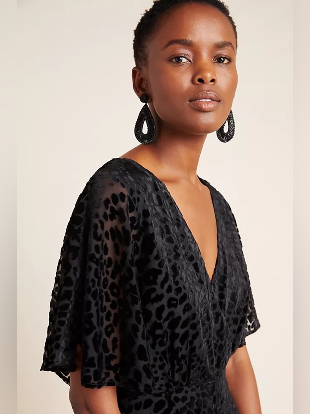 ModCloth burnout velvet leopard dress